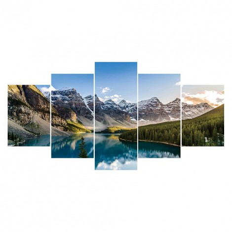 5pcs/set Landscape - Full Round Diamond Painting(95*45cm)