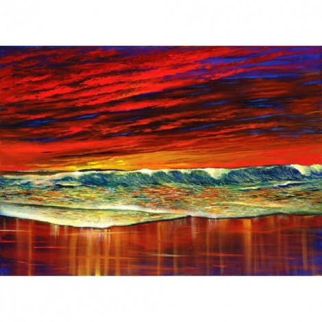 Sunset Beach - Full Round Diamond Painting