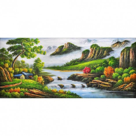 Mountain - Full Round Diamond Painting(100x50cm)