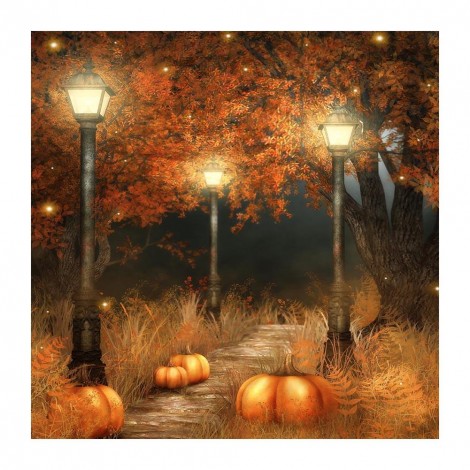Halloween Street - Full Round Diamond Painting(30*30CM)