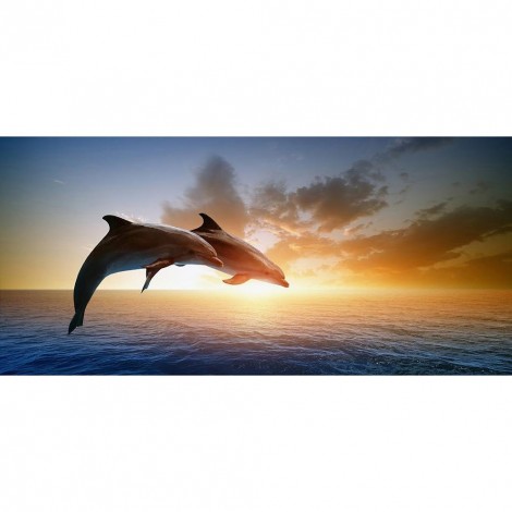 Dolphin - Full Round Diamond Painting(80x40cm)
