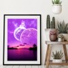 Purple Moon - Full Round Diamond Painting