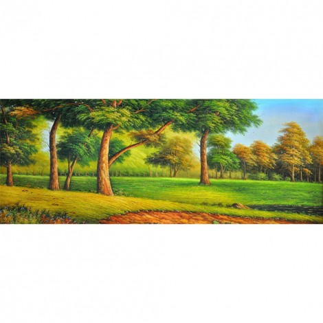 Mountain Forest - Full Round Diamond Painting(100x50cm)