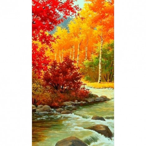 Autumn Forest - Full Round Diamond Painting