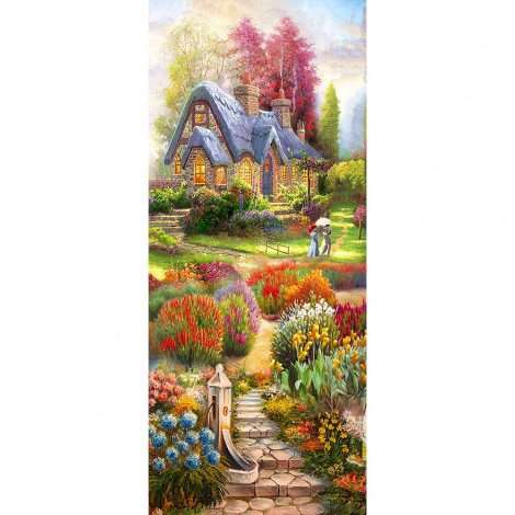 Nature Garden House - Full Round Diamond Painting