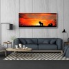 Lion Sunset - Full Round Diamond Painting(70x30cm)