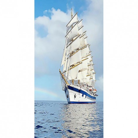 Ship  - Full Round Diamond Painting(85x45cm)