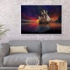 Fantasy Ship- Full Round Diamond Painting