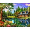 Lakeside House - Full Square Diamond Painting(40x50cm)