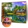Lakeside House - Full Square Diamond Painting(40x50cm)