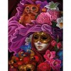 Flower Mask Woman - Full Round Diamond Painting