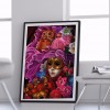 Flower Mask Woman - Full Round Diamond Painting