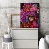 Flower Mask Woman - Full Round Diamond Painting