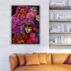 Flower Mask Woman - Full Round Diamond Painting