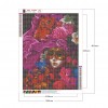 Flower Mask Woman - Full Round Diamond Painting