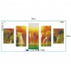 5pcs/set Fantasy Waterfall- Full Round Diamond Painting(95*45cm)