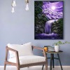 Moonlight Waterfall- Full Round Diamond Painting