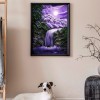 Moonlight Waterfall- Full Round Diamond Painting