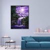 Moonlight Waterfall- Full Round Diamond Painting