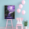 Moonlight Waterfall- Full Round Diamond Painting