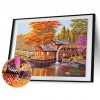 Wood House Waterwheel-Full Round Diamond Painting