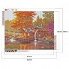 Wood House Waterwheel-Full Round Diamond Painting