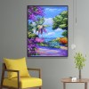 Purple Plants - Full Round Diamond Painting