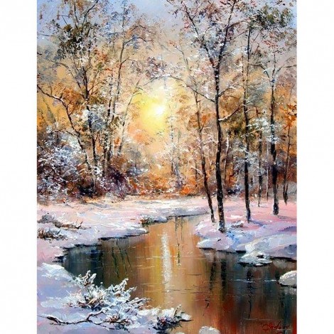 Winter Forest - Full Square Diamond Painting(40x50cm)