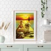 Sunset and Dogs- Full Round Diamond Painting