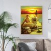 Sunset and Dogs- Full Round Diamond Painting