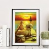 Sunset and Dogs- Full Round Diamond Painting