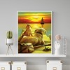 Sunset and Dogs- Full Round Diamond Painting