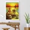 Sunset and Dogs- Full Round Diamond Painting