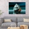 Fantasy Ship- Full Round Diamond Painting