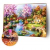 Spring Bridge - Full Square Diamond Painting(40x50cm)