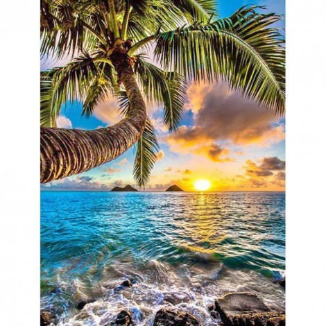 Seaside Tree - Full Round Diamond Painting