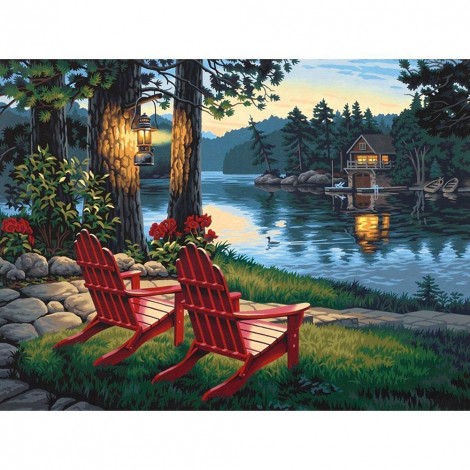 Lakeside Chair - Full Round Diamond Painting