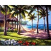 Beach Coconut - Full Square Diamond Painting(40x50cm)