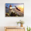 Eagle and Lighthouse -Full Round Diamond Painting