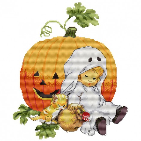 Cartoon Halloween （66*52CM）-Cross Stitch