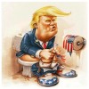 Cartoon Trump-Full Round Diamond Painting