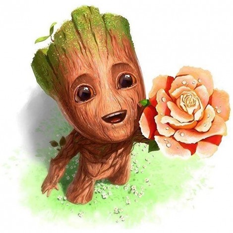 Flower Tree Man-Full Round Diamond Painting
