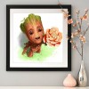 Flower Tree Man-Full Round Diamond Painting