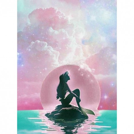 Rosy Clouds Fishtail-Full Round Diamond Painting