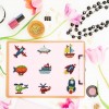 DIY Full Drill Round Cartoon Plane Diamond Painting Puzzle Children Sticker