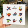 DIY Full Drill Round Cartoon Plane Diamond Painting Puzzle Children Sticker