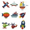 DIY Full Drill Round Cartoon Plane Diamond Painting Puzzle Children Sticker