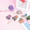 5pcs Cartoon Fruit Full Drill Diamond Painting Key Chain Mosaic Handicraft