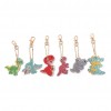 1pcs DIY Keychain Handmade Cartoon Dinosaur Full Drill Diamond Painting