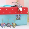 4pcs/Set DIY Diamond Painting Cartoon Elephant Resin Bag Keychain Jewelry